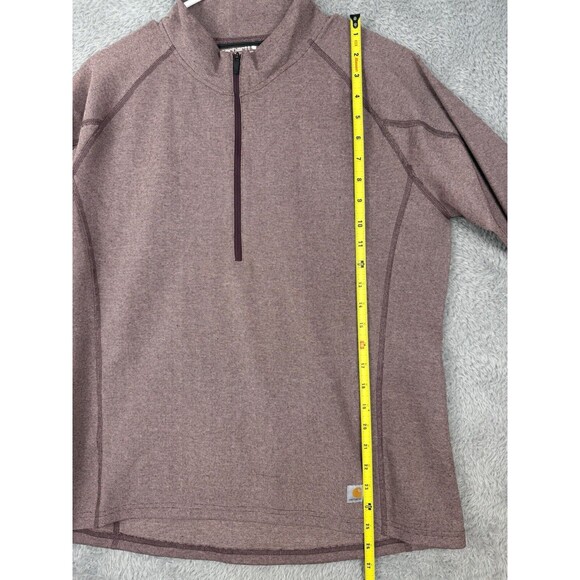 Carhartt Women's Force Heavyweight Quarter-Zip Thermal Base Layer Long Sleeve,XL - Picture 6 of 7